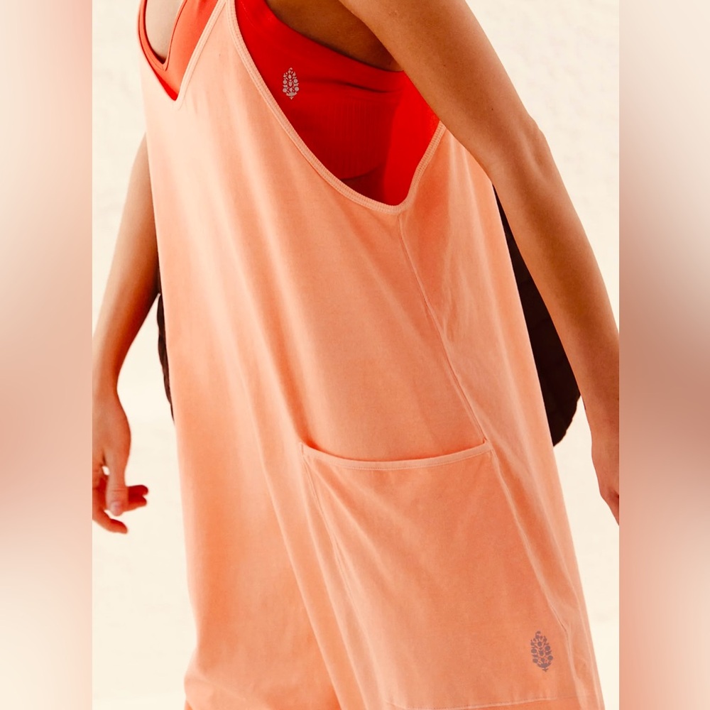Hot Shot Onesie FP Movement by Free People Jumpsuit with Relaxed Fit in Melon - Picture 5 of 10